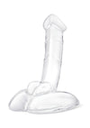 Glas Rideable Standing Glass Cock with Stability Base - Clear - 7.5in