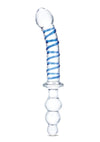 Glas Twisted Dual-Ended Dildo - Clear - 10in