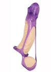 Great Extender Vibrating Sleeve Cock Ring and Ball Cradle - Purple