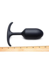 Heavy Hitters Premium Silicone Weighted Anal Plug - Black - Large