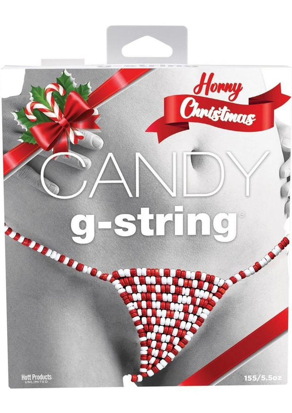 Horny Christmas Candy G-String - Peppermint