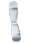 Hunkyjunk Boomerang Silicone Double-Ring Cockring and Nut-Tugger - Clear Steam