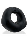Hunkyjunk Fit Bulge Hung-Style Silicone Cockring - Black Fog - Black