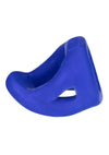 Hunkyjunk Slingshot Silicone 3 Ring Teardrop Cock Ring - Blue