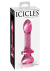 Icicles No. 82 Textured Glass Juicer Anal Probe with Heart Shaped Handle