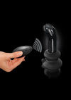 Icicles No. 84 Rechargeable Glass P-Spot Plug with Remote Control - Black