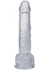 In A Bag Big Dick Dildo with Balls - Clear - 8in