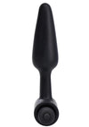 In A Bag Silicone Vibrating Butt Plug - Black - 4in