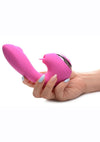 Inmi Shegasm Licking G-Throb Rechargeable Silicone Rabbit Vibrator - Pink