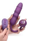 Inmi Thrust Thumper Rechargeable Silicone Vibrator with Remote Control - Purple