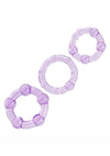 Island Rings Cock Rings - Purple - 3 Piece Set