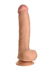Jock Hard Core Triple Density Dildo with Balls - Vanilla - 8in