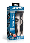 Jock Hype Max Thrusting and Vibrating Rechargeable Silicone Anal Plug with Cock Ring - Black