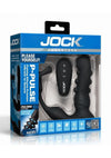 Jock P-Pulse Pulsing Rechargeable Silicone Prostate Vibrator with Remote - Black