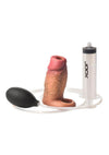 Jock Silicone Penis Squirting Enhancer with Ball Strap - Caramel