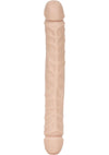 Jr. Veined Double Header Dildo - Vanilla - 12in