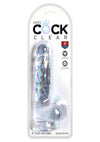 King Cock Dildo with Balls - Clear - 6in