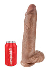 King Cock Dildo with Balls - Caramel - 12in