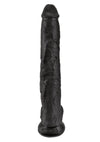 King Cock Dildo with Balls - Black - 14in