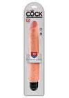 King Cock Vibrating Stiffy Dildo - Vanilla - 10in