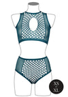 Le Desir Duo Net Key Hole Bra - Blue - One Size - Set