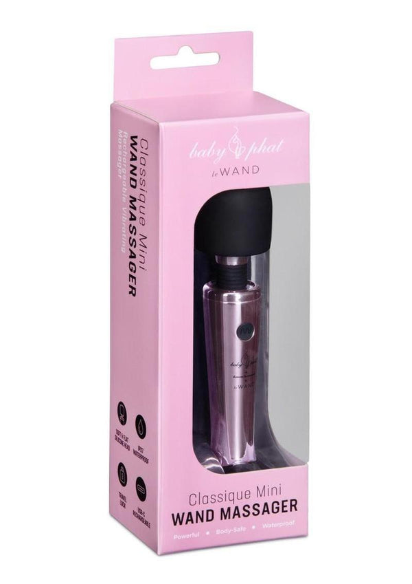 Le Wand Baby Phat X Rechargeable Silicone Mini Wand - Black/Pink