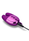 Le Wand Double Vibe Rechargeable Silicone Rabbit Vibrator - Cherry/Purple