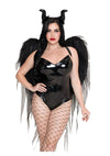 Leg Avenue Dark Enchantress Chiffon Wings and Horn Headband - Black - One Size - 2 Piece