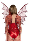 Leg Avenue Glitter Strapless Pixie Wings - Red - One Size