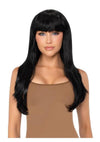 Leg Avenue Long Straight Bang Wig - Black - 25in