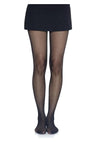 Leg Avenue Velvet Bow Backseam Fishnet Tights