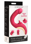 Lickgasm Tease and Please Rechargeable Silicone Thrusting Andamp; Licking Vibrator - PATS Inc.