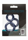 Link Up Ultra Soft Elite Set Silicone Cock Rings - Blue - Set Of 3