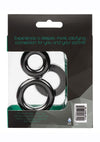 Link Up Ultra Soft Supreme Set Silicone Cock Rings - Black - Set Of 3