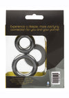 Link Up Ultra Soft Ultimate Set Silicone Cock Rings - Gray/Grey - Set Of 3