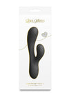 Love Notes Unforgettable Rechargeable Silicone Flexible Rabbit Vibrator - Black