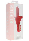 Loveline Spin Rotating Vibrating Tongue Rechargeable Silicone Stimulator - Pink/Red