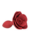 Lux Active Red Rose Silicone Anal Plug - Red