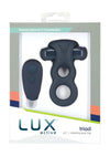 Lux Active Triad Silicone Rechargeable Vibrating Dual Cock Ring with Remote Control