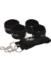 Lux Fetish Bed Spreader Restraint System - Black - 7 Piece Set