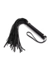 Lux Fetish Bondage Bed Strap and Flogger Kit - Black - 4 Piece