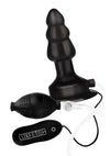 Lux Fetish Inflatable Vibrating Butt Plug with Suction Base and Remote Control