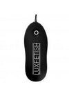 Lux Fetish Latex Inflatable Vibrating Butt Plug with Wired Remote Control