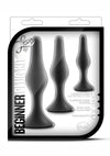 Luxe Beginner Silicone Butt Plug Kit 3 Sizes 3 Sizes