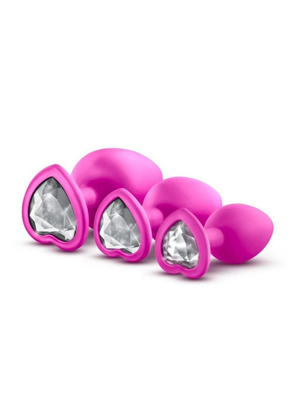 Luxe Bling Plugs Silicone Training Kit with White Gems (3 Size Kit - PATS Inc.