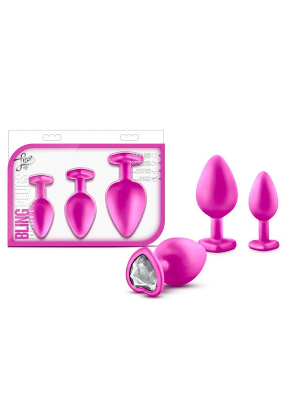 Luxe Bling Plugs Silicone Training Kit with White Gems (3 Size Kit - PATS Inc.