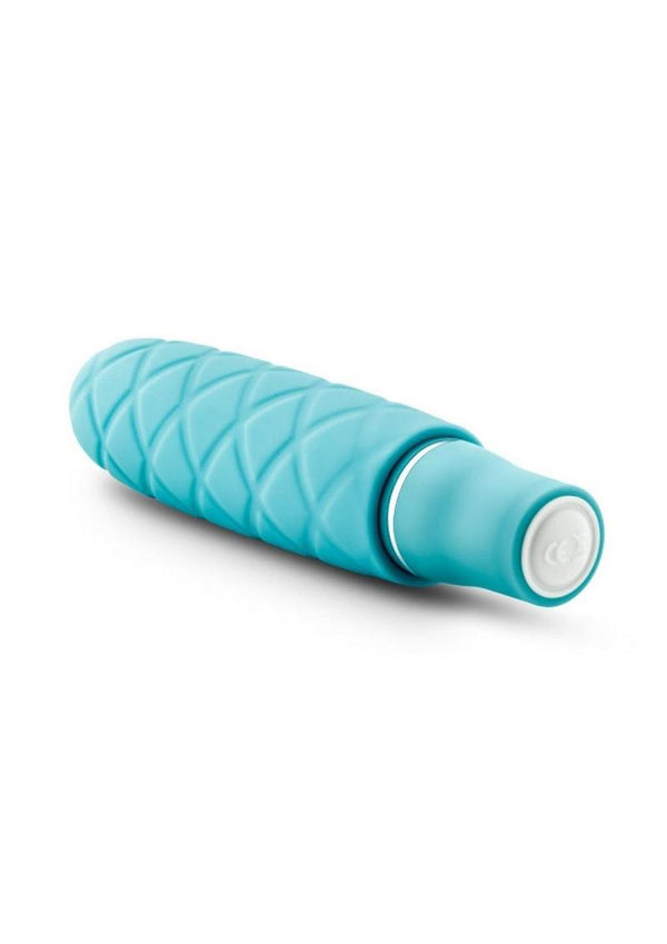 Luxe Cozi Siliconemini Vibrator - Aqua/Blue