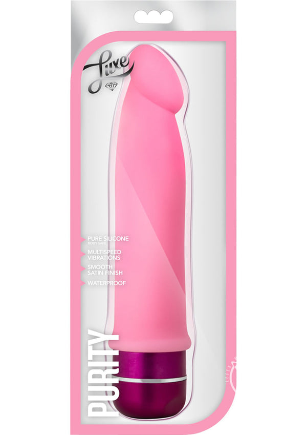 Luxe Purity Vibrating Dildo 7.5in Silicone - PATS Inc.