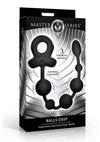 Master Series Balls Deep Vibrating Silicone Anal Beads - Black