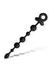 Master Series Balls Deep Vibrating Silicone Anal Beads - Black